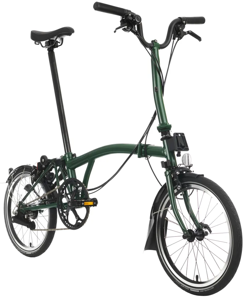 Brompton C Line Explore Folding Bike 2023 in Racing Green-1